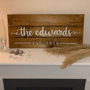 Family Name Sign | Custom Wood Sign | Personalized Bar Sign | Last Name Pallet Sign | Wedding Gift | Home Wall Decor | Anniversary Gift