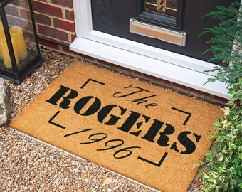 Housewarming Gift | Welcome Door Mat | Personalized Gift | New Home Gift | Wedding Gift | Personalized Custom Doormat | Front Door Decor