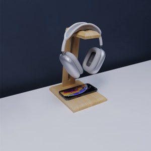 Wooden Headphone Stand, Headset Stand, Headphone Holder, Controller Stand, Gaming Headset Stand, Gamer Gifts, Gift for Him Light Wood