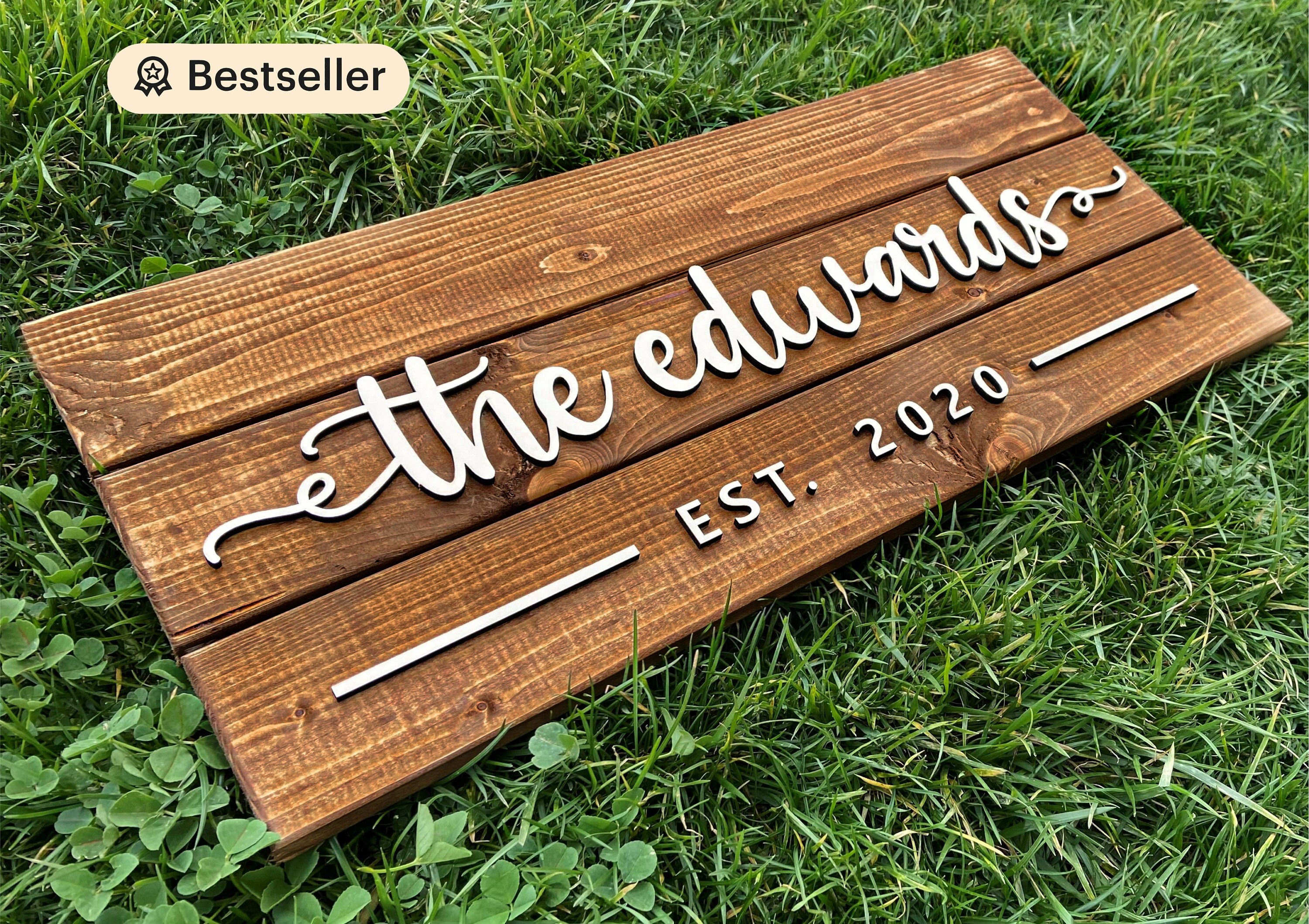 Family Name Sign | Custom Wood Sign | Personalized Bar Sign | Last Na…