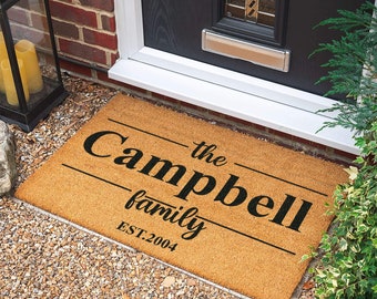 Housewarming Gift | Personalized Gift | Wedding Gift | Personalized Custom Doormat | New Home Gift | Welcome Door Mat | Family Name Doormat