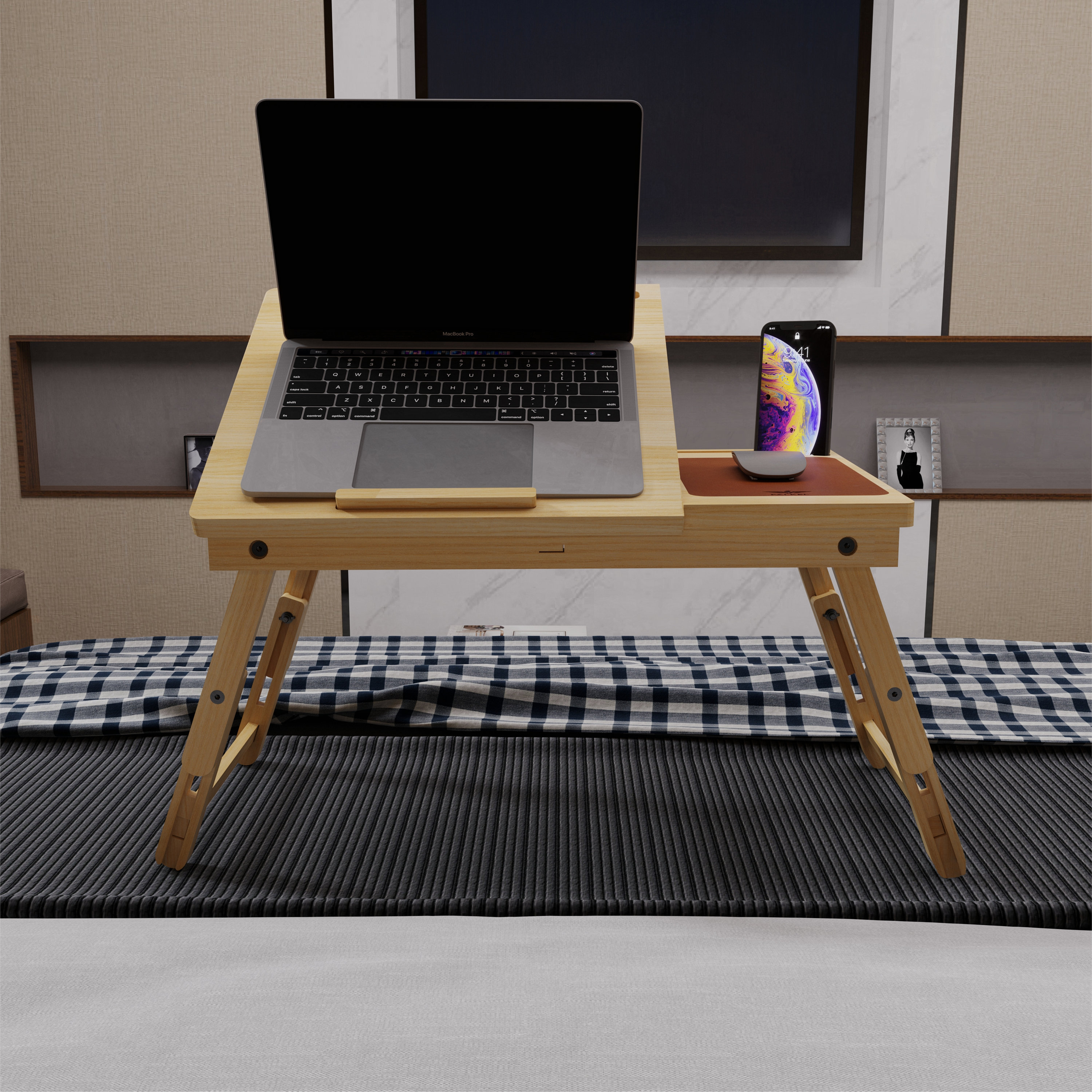 Samengroeiing Uitwerpselen overtuigen Wood Lap Desk Foldable Laptop Stand Laptop Bed Tray - Etsy