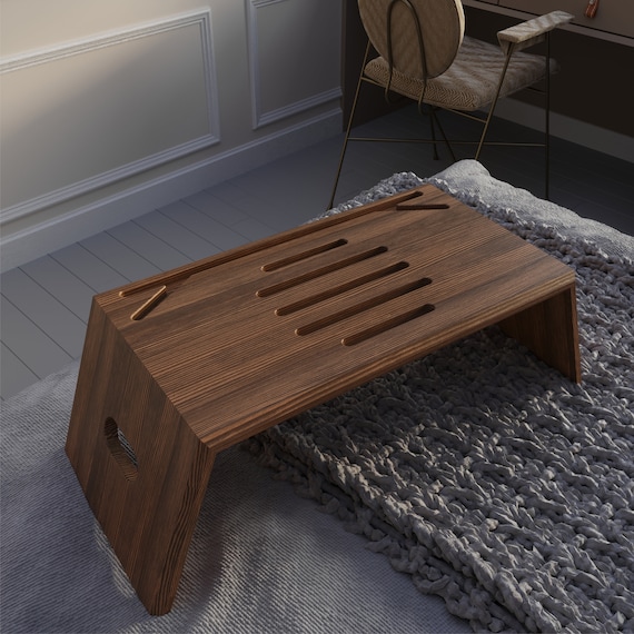 Solid wood laptop deals table