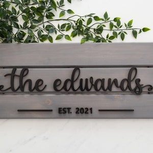 Custom Wood Sign, Home Wall Decor, Wedding Welcome Sign, Family Last Name Sign, Personalized Gift, Anniversary Gifts, Home Decor, Wall Art