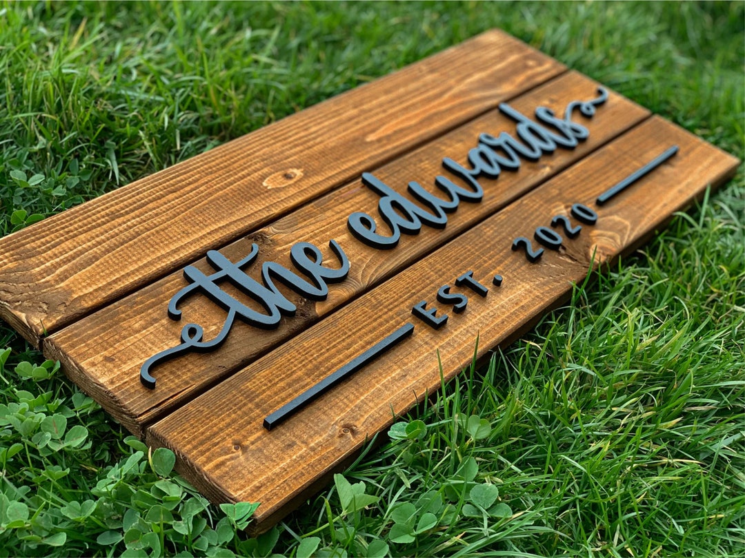 Custom Wood Sign Personalized Family Name Sign Last Name