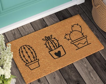 Cactus Doormat | New Home Gift | Personalized Gift | Wedding Gift | Welcome Door Mat | Personalized Custom Doormat | Housewarming Gift