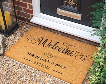 Housewarming Gift | Wedding Gift | New Home Gift | Personalized Custom Doormat | Personalized Gift | Welcome Door Mat | Front Door Decor