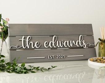 Custom Wood Sign, Wedding Gift, Home Decor, Family Last Name Sign, Personalized Wedding Gift, Anniversary Gift, Welcome Sign, Wall Decor