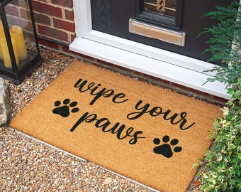 Wipe Your Paws Doormat | Wedding Gift | Home Gift | Welcome Door Mat | Personalized Gift | Housewarming Gift | Personalized Custom Doormat