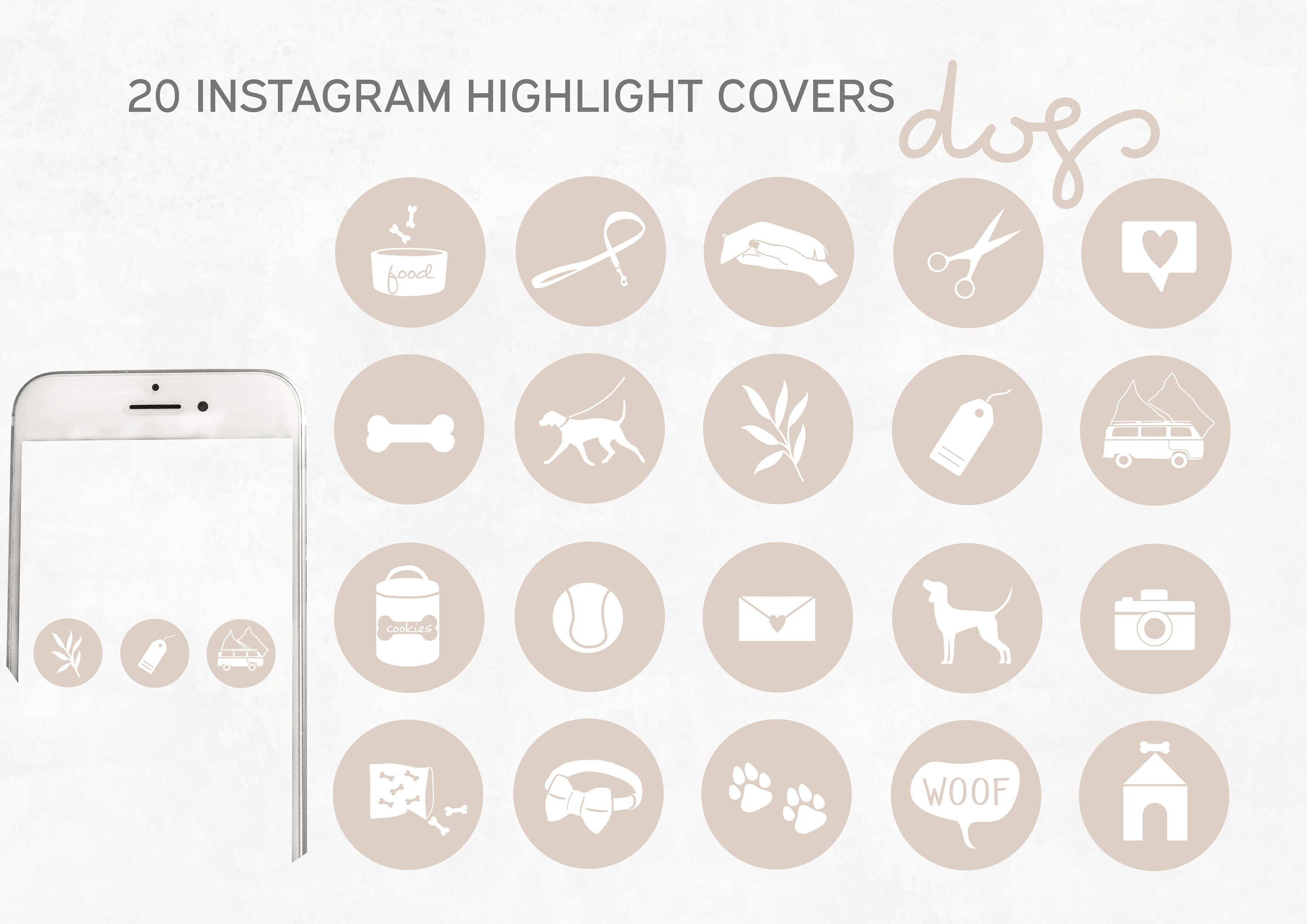 Instagram Story Highlight Covers Hund Dog Icons Etsy