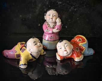 ヴィンテージの磁器製中国アジア人形 3 体セット。 - Etsy 日本
