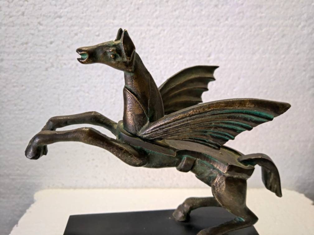 ブロンズペガサス像：神話の馬の彫刻、20世紀 - Etsy 日本