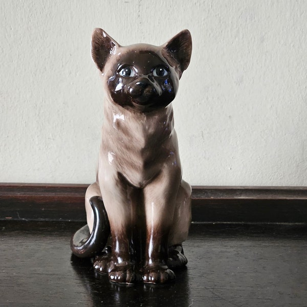 Figurine de chat siamois en porcelaine Zillermahler.