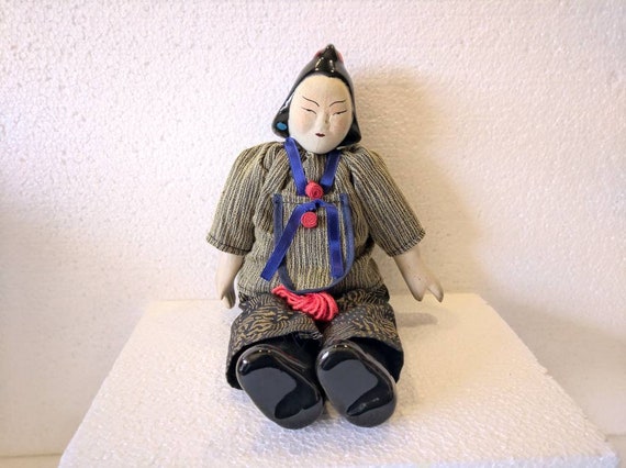 Poupée japonase mosaïque sculpture porte bonheur - Etsy France