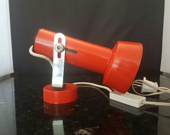 60s /70s iconic orange Retro wall / ceiling mount Adjustable lamp. Fully functional