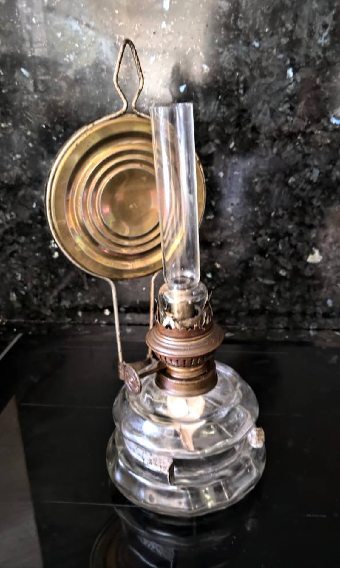 Antique kerosine oil lamp. Early 1900's. Kosmosbrenner Etsy