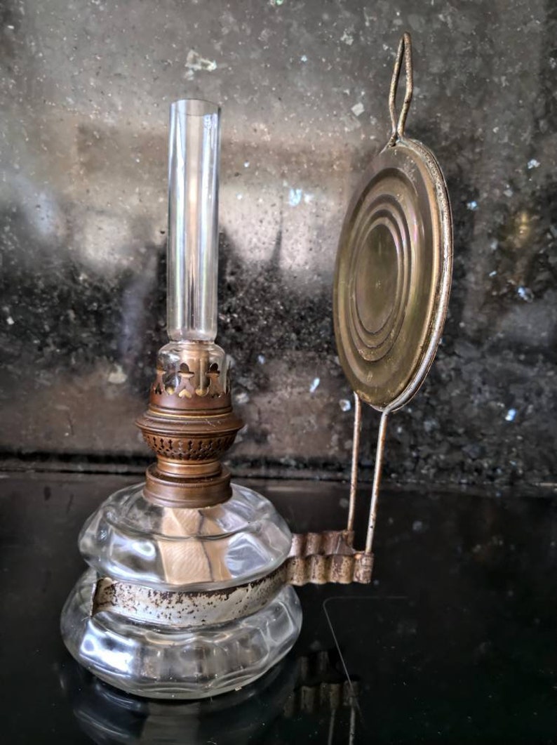Antique kerosine oil lamp. Early 1900's. Kosmosbrenner Etsy