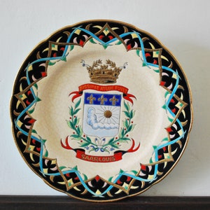 Emaux de Longwy Enamel Paint Plate of Saarlouis - rehausse AK Kitchtetter
