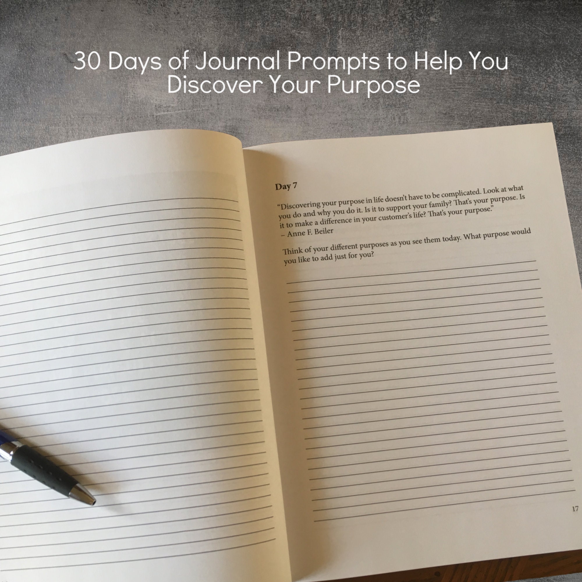 Discover Your Purpose 30Day Challenge Journal Purpose Etsy