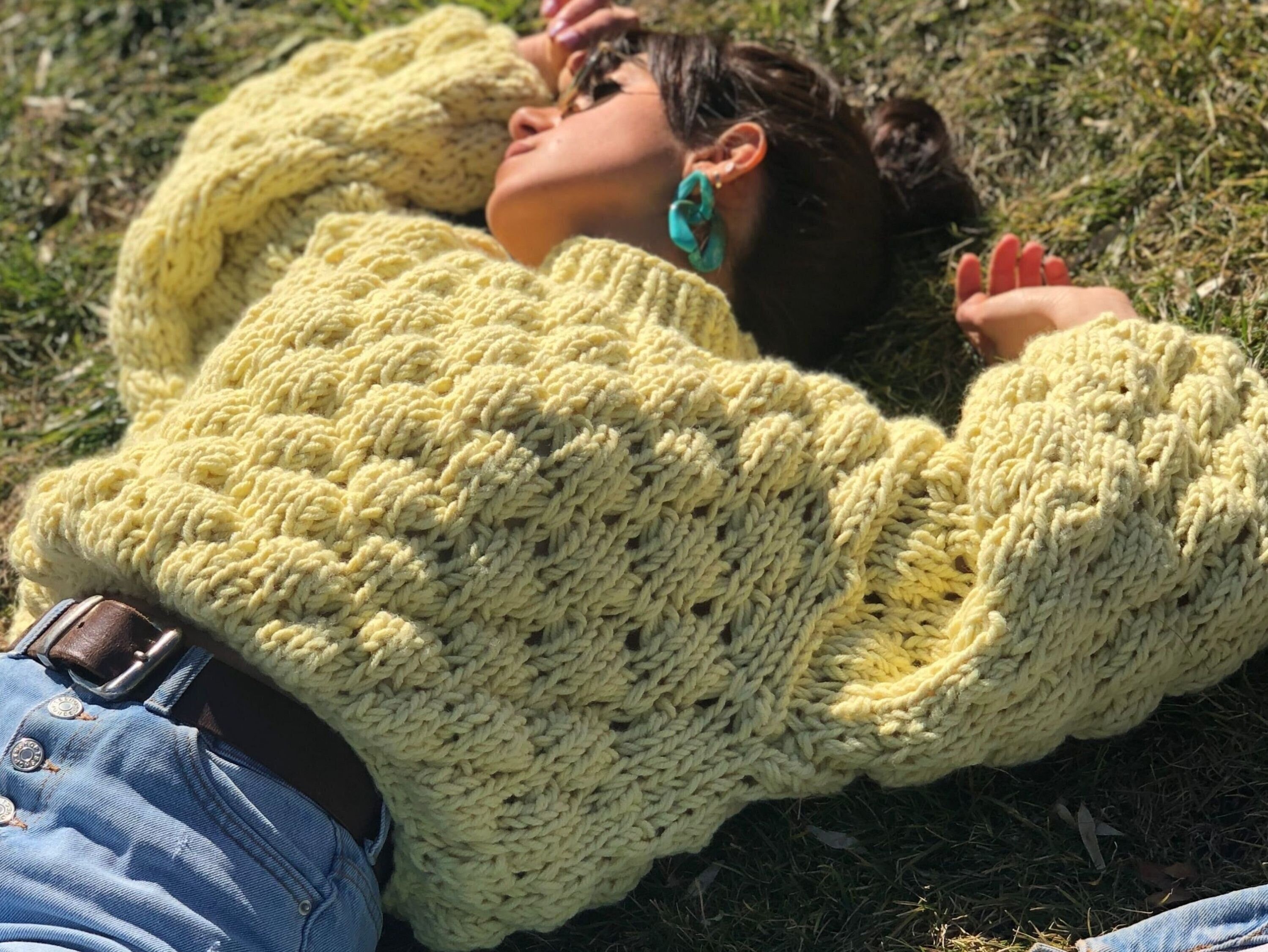 Chunky Knit Pullover, Bubble Knit Sweater, Oversized Jumper Chunky Knit Pullover, Bubble Knit Sweater, Oversized Jumper