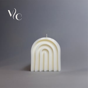 Bougie en cire de soja Arch : décoration d&#39;intérieur minimaliste, combustion de 40 heures