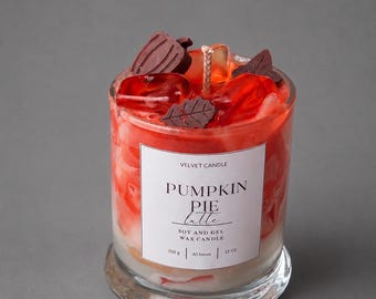 Pumpkin Pie Spice Latte Candle – 12 oz Soy & Gel Wax Candle