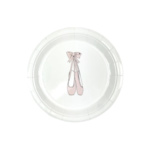 Ballerina Small Dessert Plates Party Decor Party Supplies Pack of 8 Paper Plates Girls Birthday Pink Ballerina