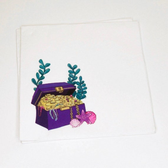 African American Mermaid Party Napkins Mermaid Birthday Etsy