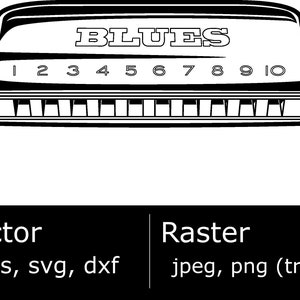 Blues Harmonica, front view