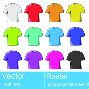 Colored t-shirts illustration