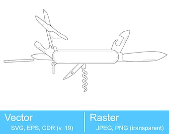 Ilustración de navaja de bolsillo - Recursos digitales