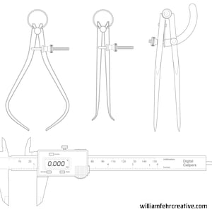 Caliper Illustration Digital Asset