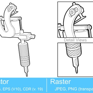 Tattoo Machine Illustration