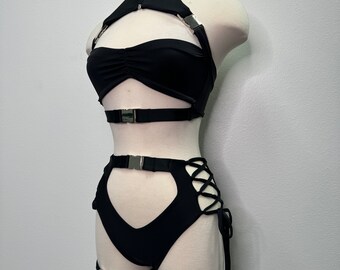 Dakota Two Piece Set, Rave Set, Festival Set, Rave Outfit, Black Rave Outfit, Festival Clothing, Rave Clothing