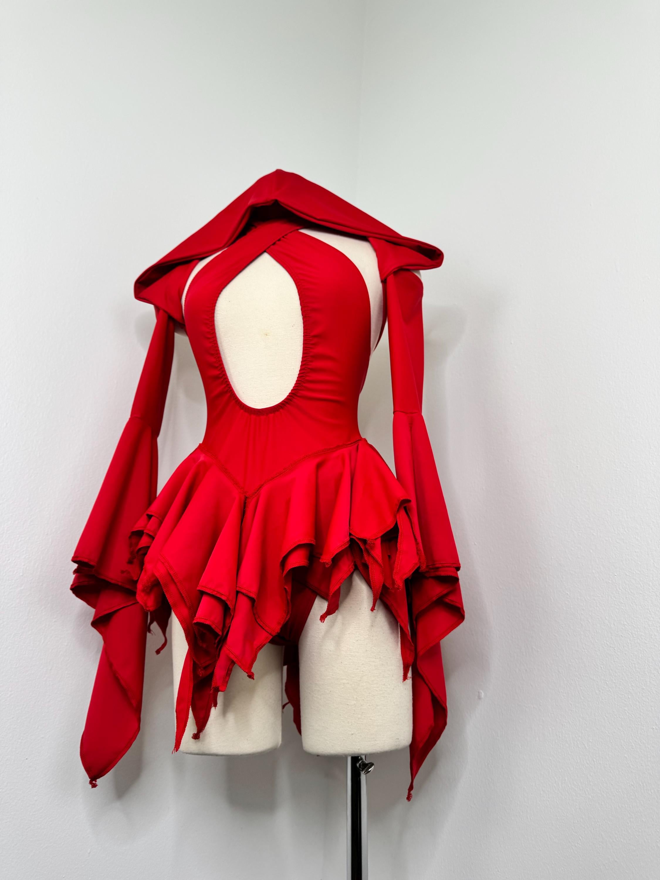 strapless open back dress Red Sequin Fringe Dance Costume, Textured Spandex Set, Scoop Neck Crop   Kikimora Fashion Store