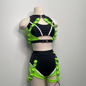 Rave Harness Set, Rave Set, Neon Rave Set, Harness, Rave Outfit, Gear ...