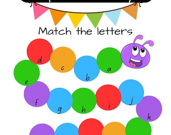 Printable Woodland Activity: alphabet Learning Worksheet for Kids, Preschool Printable Sheet, Digital Download
