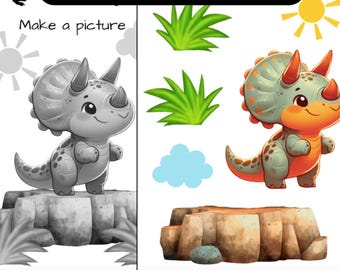 Dinosaur Activity Sheets: Dino Puzzle Fun Worksheets, Preschool Learning Activity, Instant Download