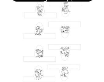 Farm Animal Finger Puppets, Farm Animals Craft Activity, Digital Preschool Learning