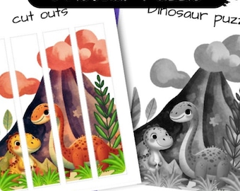 Printable Dinosaur Activity Sheets: Prehistoric Learning Fun for Kids, Educational Digital Download