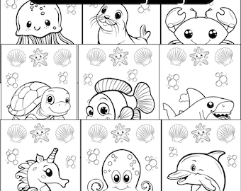 Kleurplaten oceaandieren: afdrukbare Sea Life-kleurplaten voor kinderen