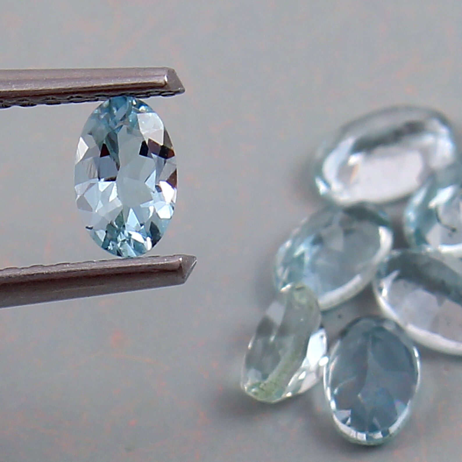 Natural Aquamarine Faceted Oval 5x3 MM Aquamarine Faceted - Etsy UK