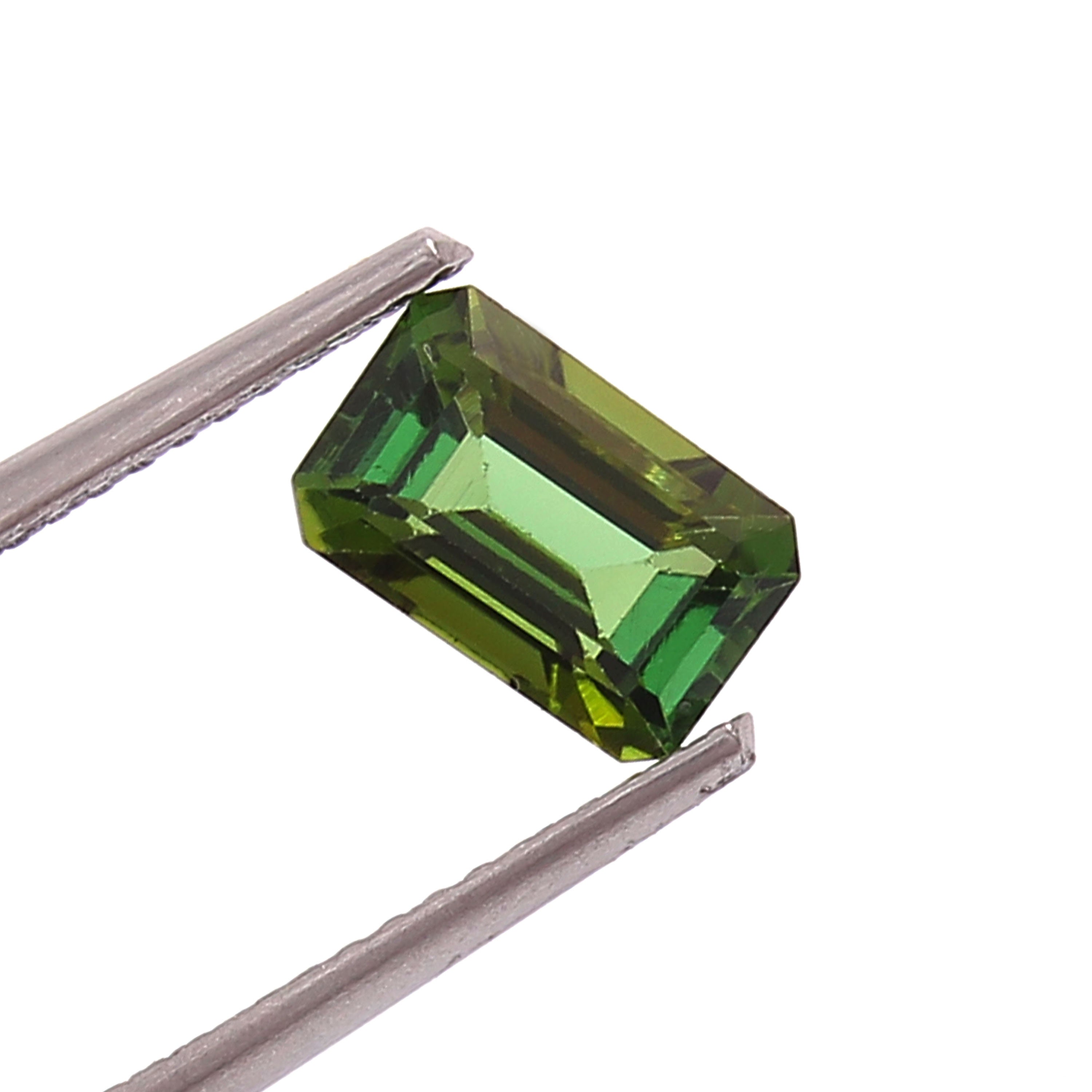 Natural Green Tourmaline Long Emerald cut 7x5x4 MM Green Etsy
