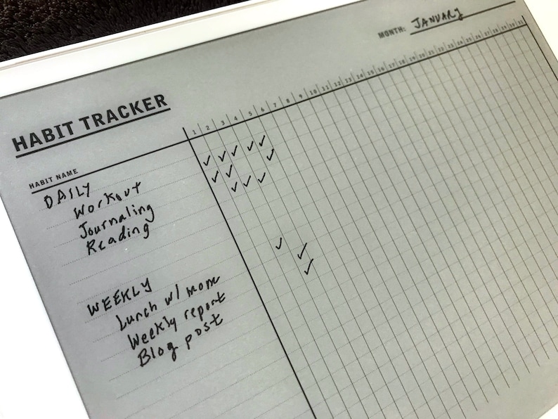 Remarkable Habit Tracker Template Etsy