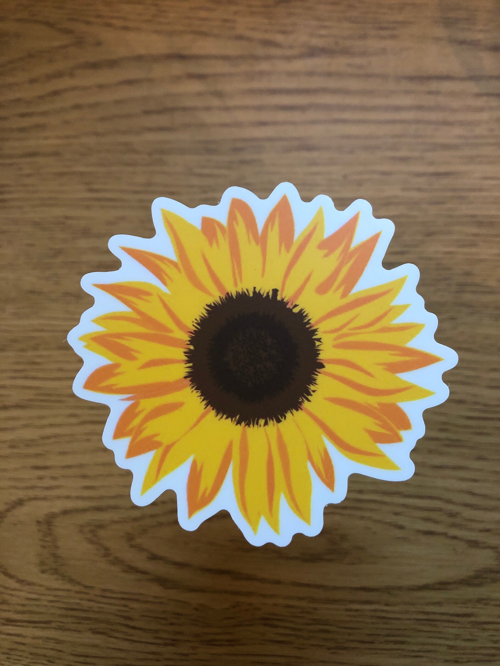 Sunflower Vinyl Sticker - Etsy