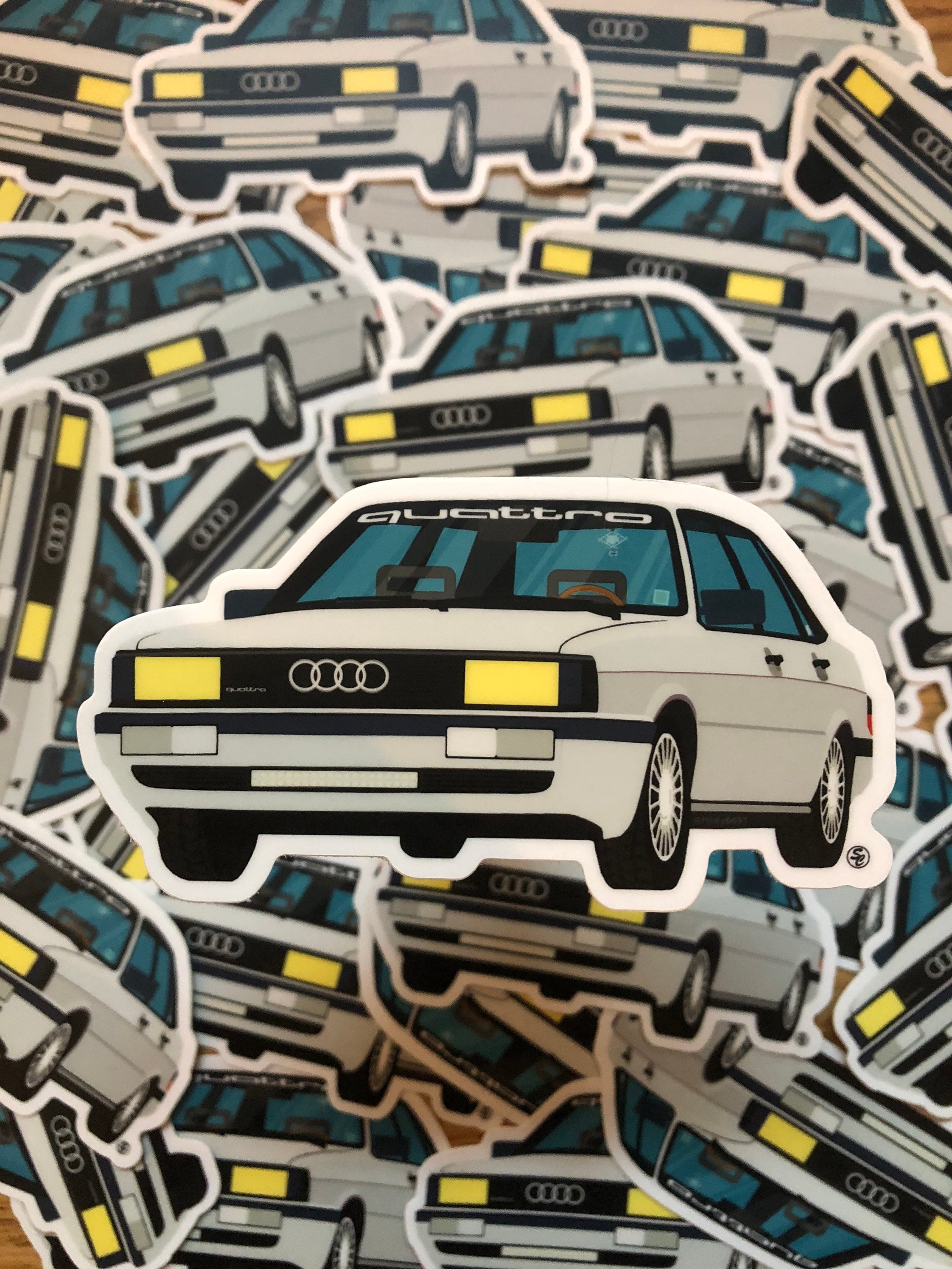 Quattro sticker Audi Sticker Outline Windscreen Bumper Куатро