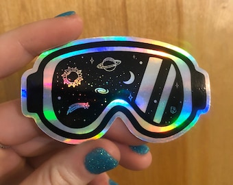 Holographic Galaxy Ski Goggles