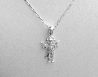 Christening & Baptism Keepsake Nino de Atocha Charm and Baby Boots Pin/Pilgrims/Prisoners 14kt Gold Filled Baby Badge with St Christening & Baptism Keepsake Nino de Atocha Charm and Baby Boots Pin/Pilgrims/Prisoners 14kt Gold Filled Baby Badge with St