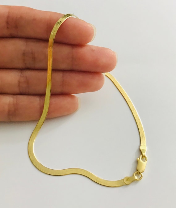 Herringbone anklet gold deals