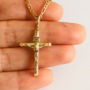 Real gold crucifix necklace Clearance